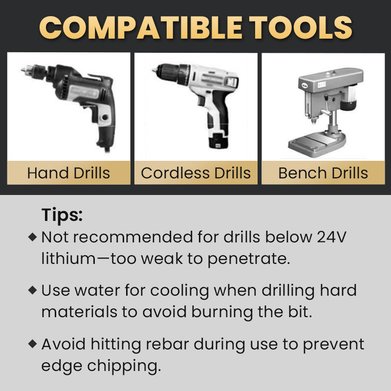 🔥High-Strength 4-Flute Serrated Eccentric Drill Bit Kit - Durable & Versatile for All DIY Projects